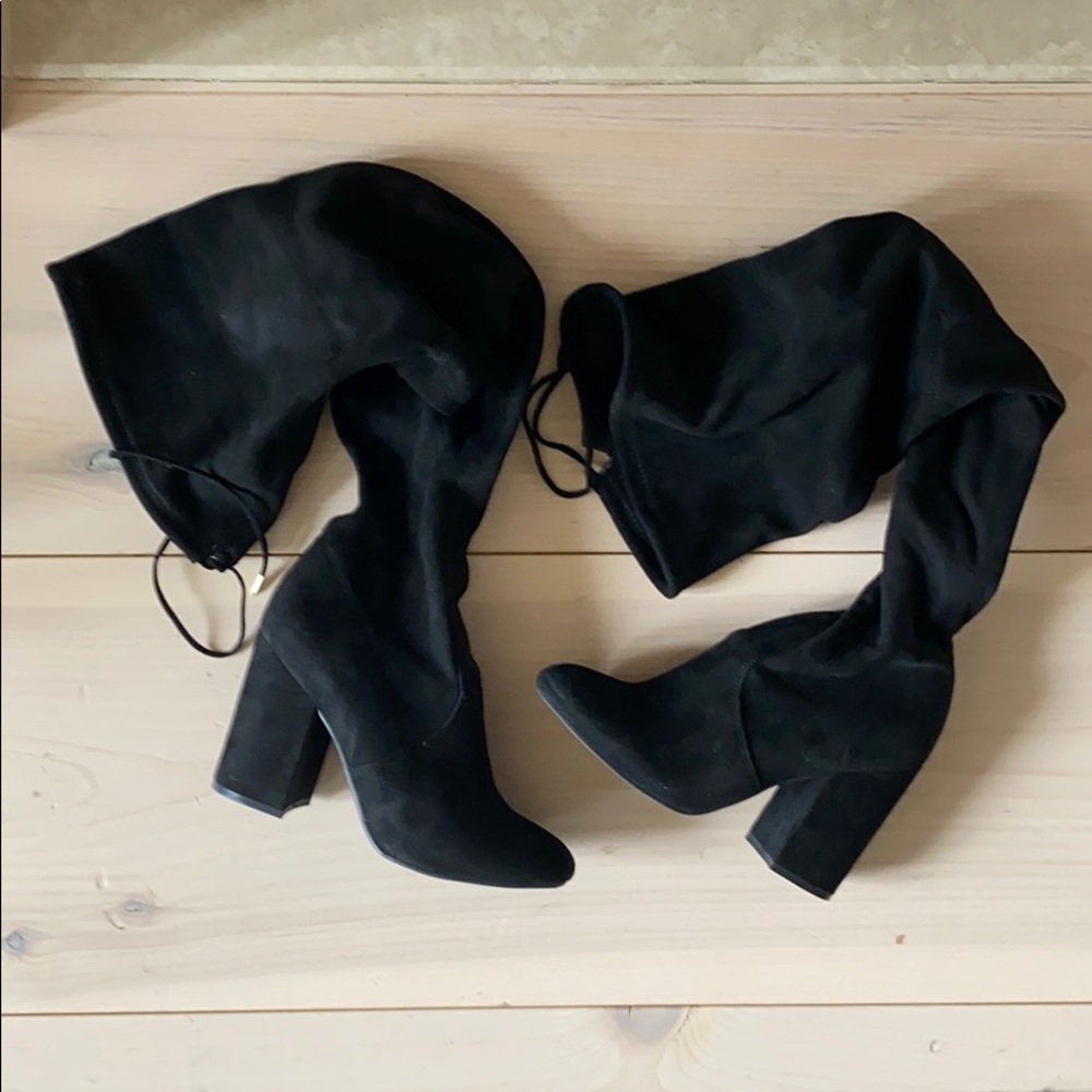 Steve Madden Black Suede Norri Boots